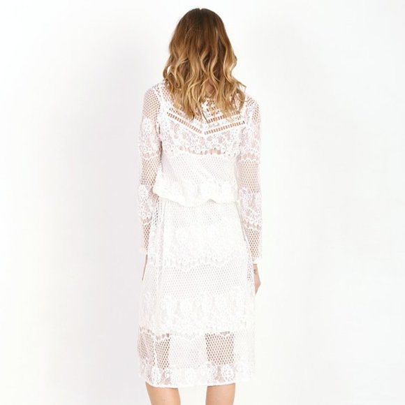 NWT Free People Luna Lace Dress in Ivory Size XS - Picture 2 of 6